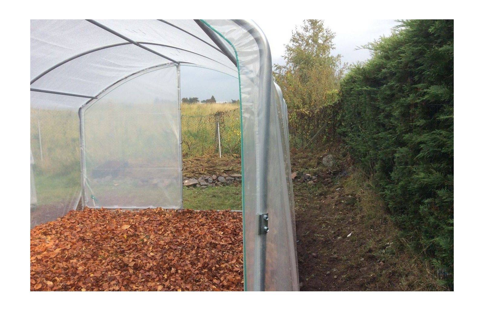 Serre tunnel de jardin - 9m² -  3 x 3 m - pieds droits - haute résistance à petit prix - LES SERRES TONNEAU - Image 8