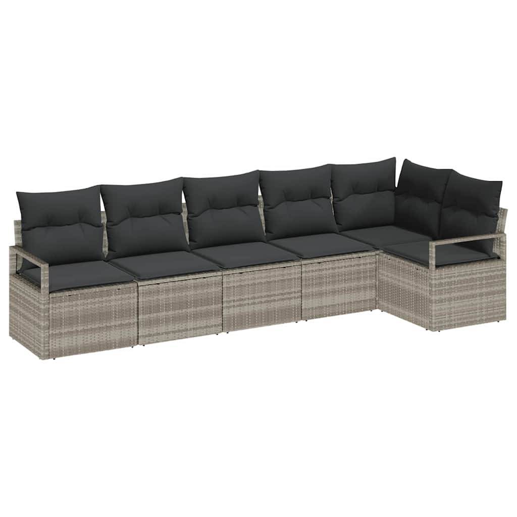 ComfortXL - Salon de jardin 6 places en résine tressée modulable pour extérieur Gris Clair – ComfortXL Outdoor Living - Image 2