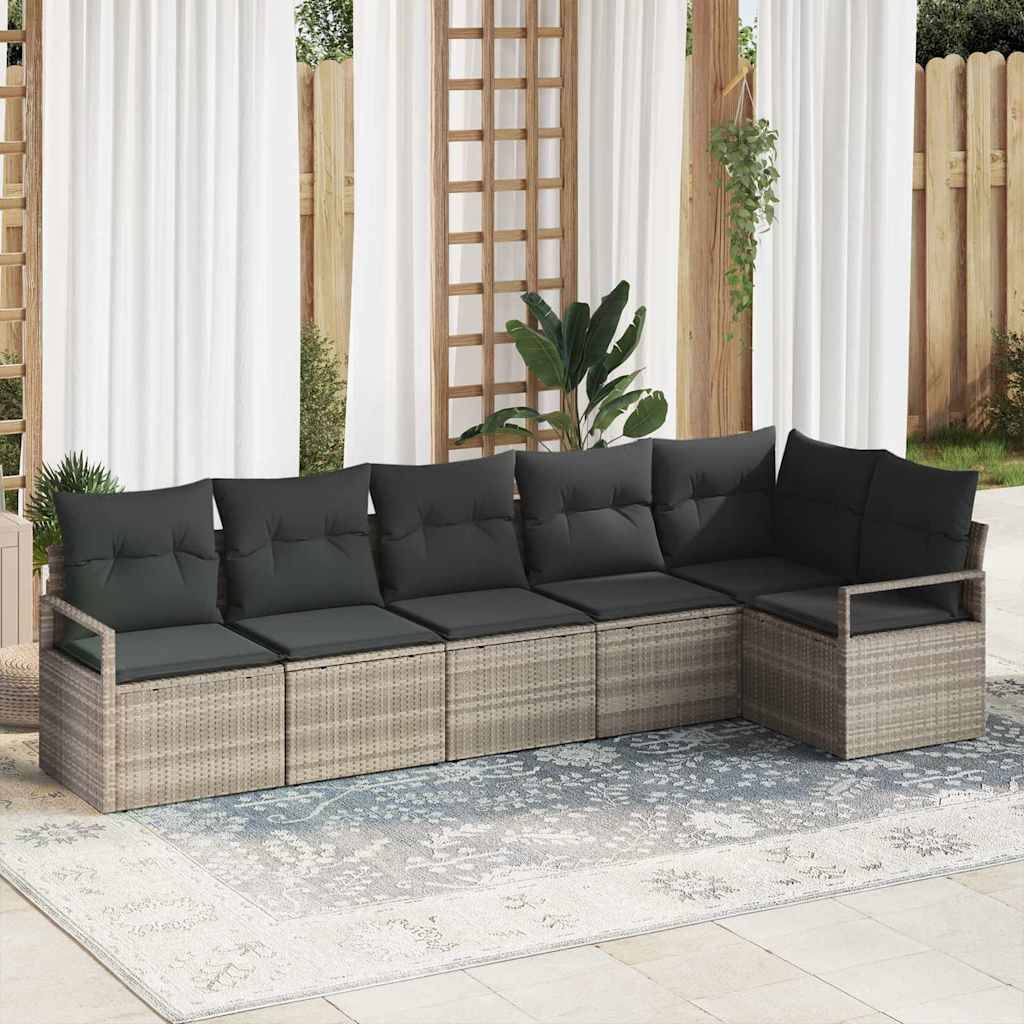 ComfortXL - Salon de jardin 6 places en résine tressée modulable pour extérieur Gris Clair – ComfortXL Outdoor Living - Image 1