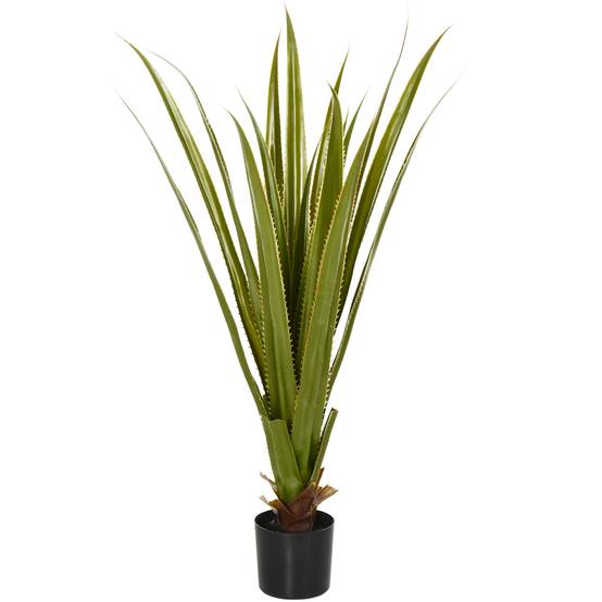 Sans Marque - Plante artificielle type agave en pot hauteur 90 cm, 16 feuilles, interieur extérieur, grand réalisme - Image 2