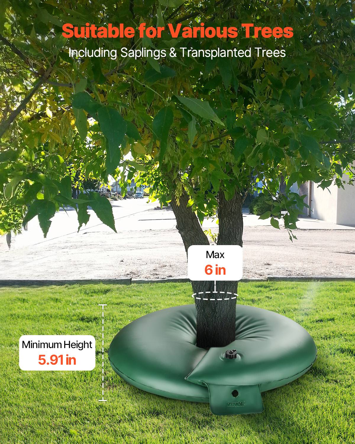 Vevor - VEVOR Anneau arrosage arbres 4pcs, 75.7L, irrigation racines. - Image 4