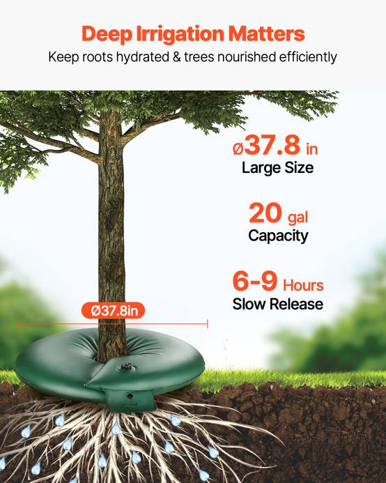 Vevor - VEVOR Anneau arrosage arbres 4pcs, 75.7L, irrigation racines. - Image 2