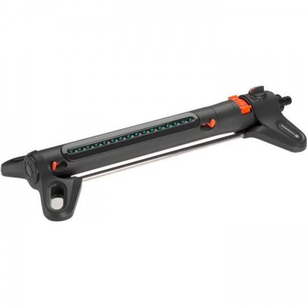 Arroseur  oscillant GARDENA AquaZoom L - Surface 350m² - Portée 21m - Résistant UV et gel - Garantie 5 ans