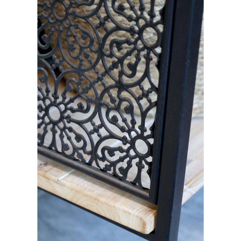 Chemin De Campagne - Etagère en bois de sapin marron et fer noir antique 60 x 35 x 168 cm Chemin de campagne - Imagen 5