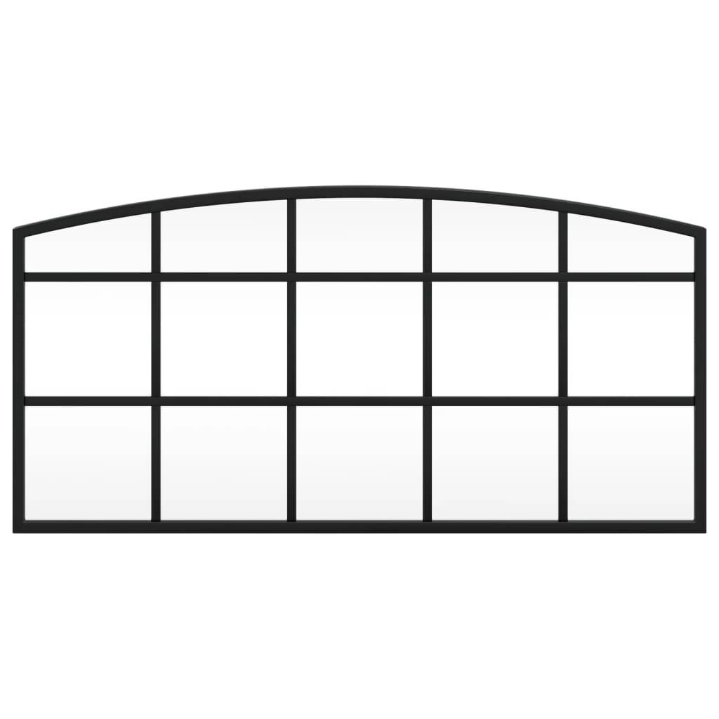 Maison Chic - Miroir mural - Miroir décoratif noir 60x30 cm arche fer - Image 3
