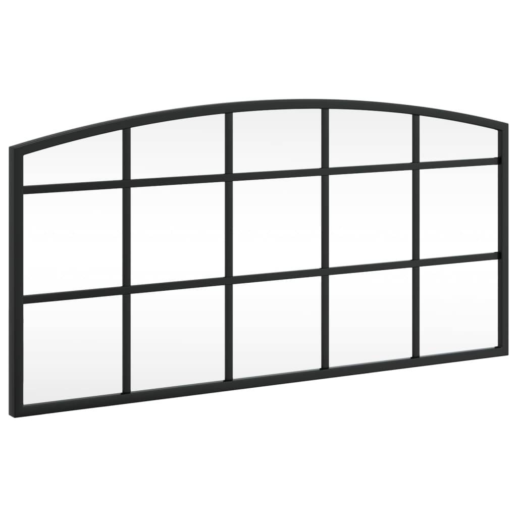 Maison Chic - Miroir mural - Miroir décoratif noir 60x30 cm arche fer - Image 1