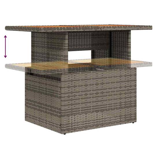 Ensemble canapé extérieur 7 pièces modulable en résine tressée avec stockage Gris – ComfortXL Outdoor Living - Image 4