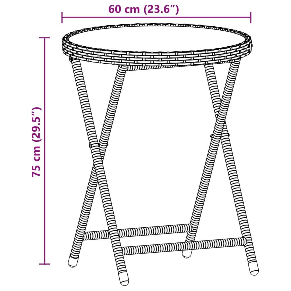Vidaxl - Ensemble de bistro avec coussins 3 pcs-Salons de jardin gris rotin et acacia - Image 9