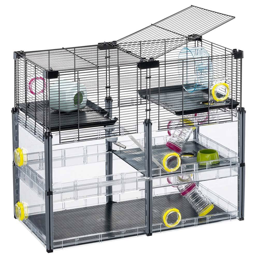 Ferplast - FERPLAST - Cage Hamster - Cage Souris - Cage Hamster Grande - Grillage Métallique - avec Accessoires - Modulaire - Multipla Hamster, 72,5 x 37,5 xh - Imagen 4