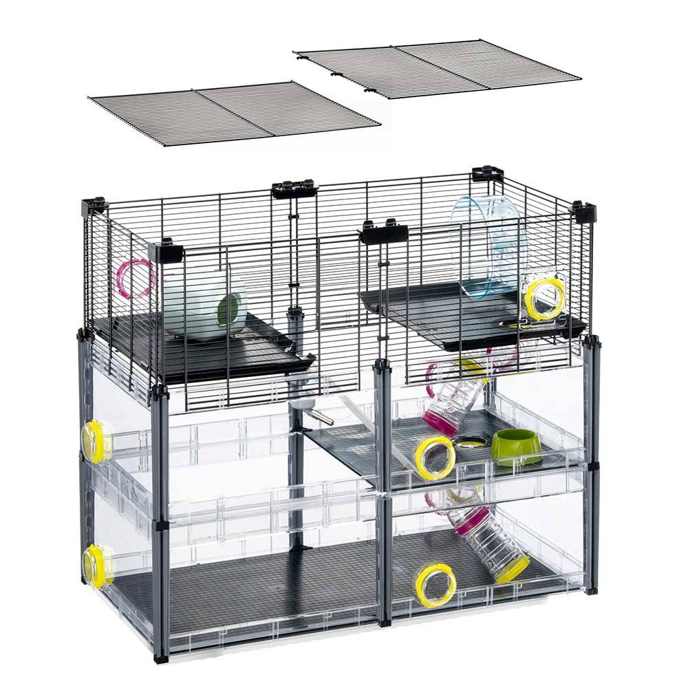 Ferplast - FERPLAST - Cage Hamster - Cage Souris - Cage Hamster Grande - Grillage Métallique - avec Accessoires - Modulaire - Multipla Hamster, 72,5 x 37,5 xh - Imagen 5