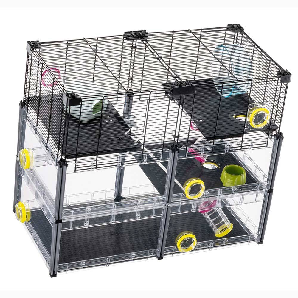 Ferplast - FERPLAST - Cage Hamster - Cage Souris - Cage Hamster Grande - Grillage Métallique - avec Accessoires - Modulaire - Multipla Hamster, 72,5 x 37,5 xh - Imagen 6