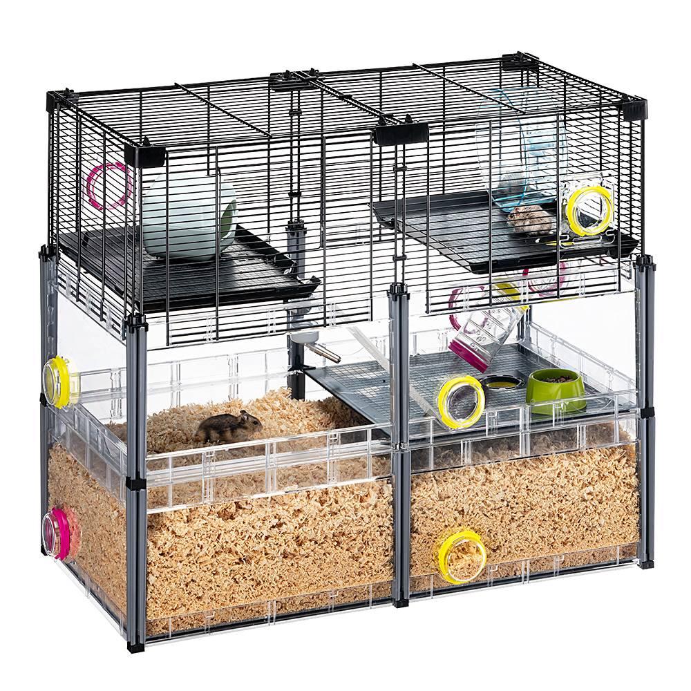 Ferplast - FERPLAST - Cage Hamster - Cage Souris - Cage Hamster Grande - Grillage Métallique - avec Accessoires - Modulaire - Multipla Hamster, 72,5 x 37,5 xh - Imagen 1