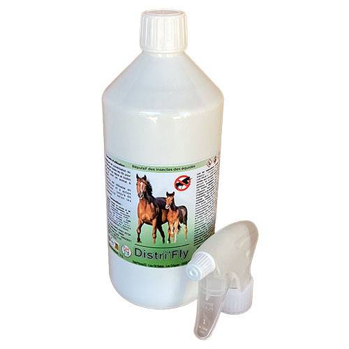 Anti Mouche Répulsif Naturel Chevaux, Poneys - Distri’Fly - 500 ml