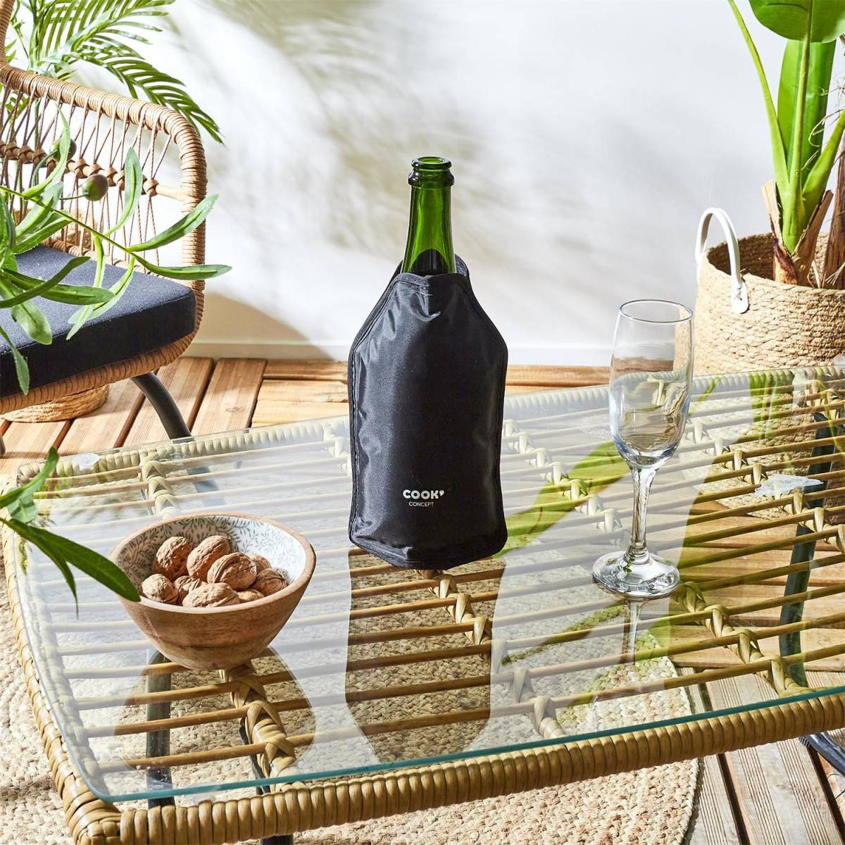 Cook Concept - Rafraîchisseur de Bouteille "Vin" 23cm Noir - Image 3
