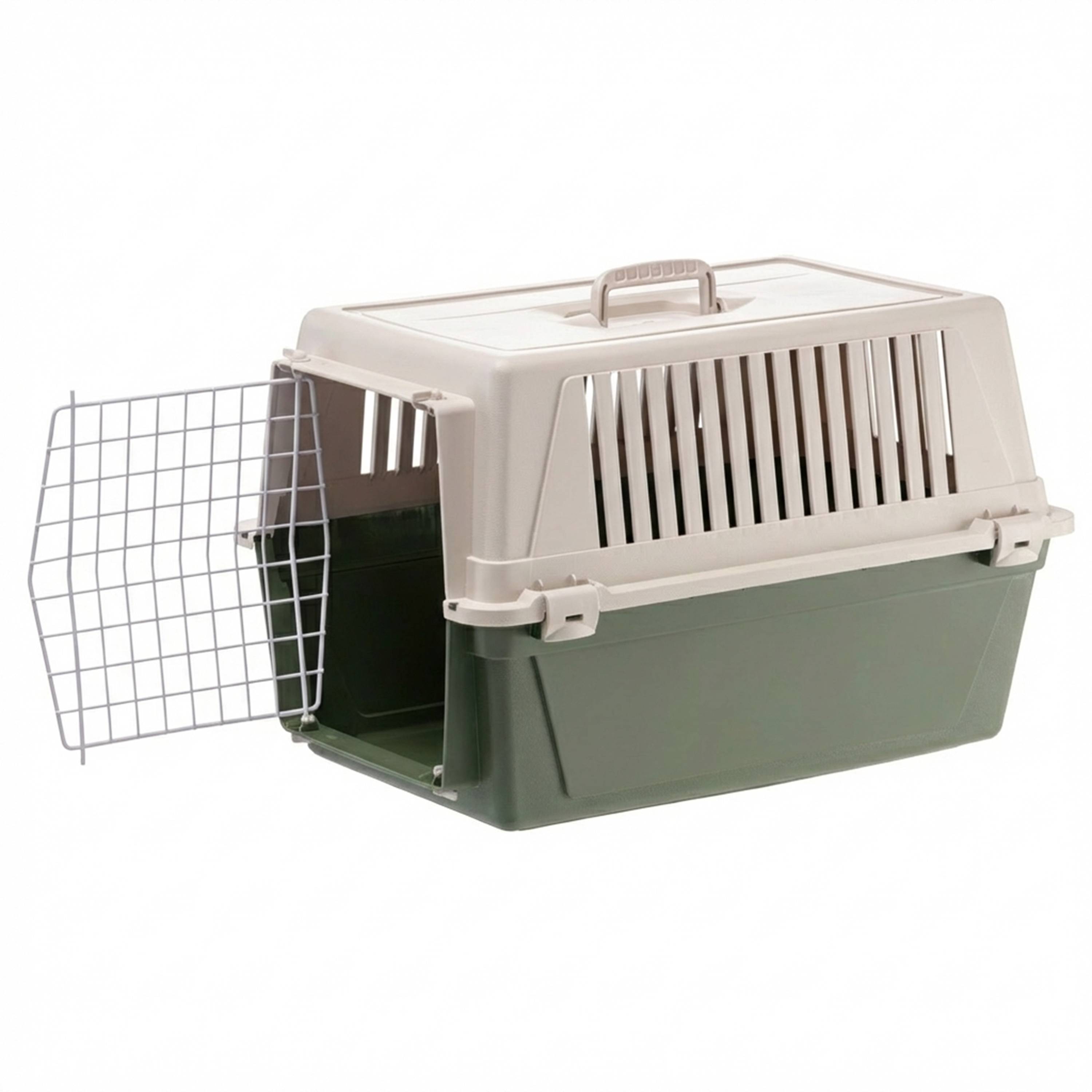 Ferplast - Ferplast Caisse de Transport Chat, Cage de Transport pour Chiens Petits Moyens et Chats jusqu'à 15 Kg, Porte en Fer Plastifié, Fentes d'aération, 40 x - Imagen 5