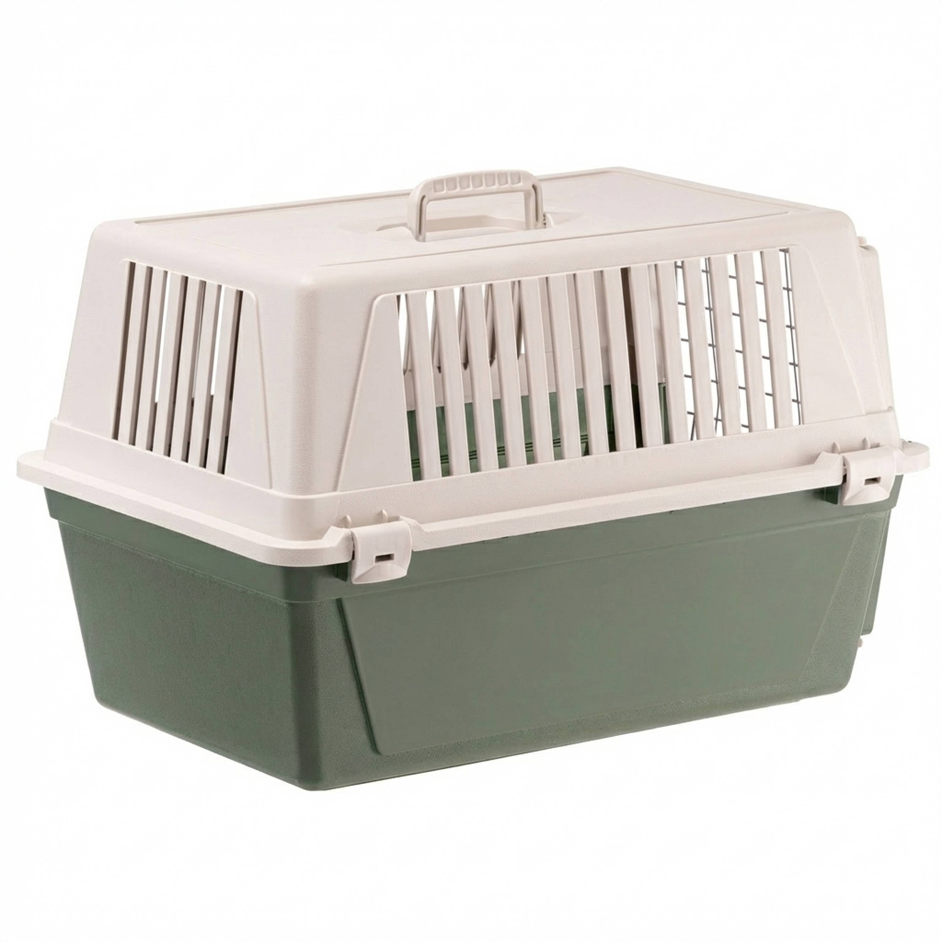 Ferplast - Ferplast Caisse de Transport Chat, Cage de Transport pour Chiens Petits Moyens et Chats jusqu'à 15 Kg, Porte en Fer Plastifié, Fentes d'aération, 40 x - Imagen 6