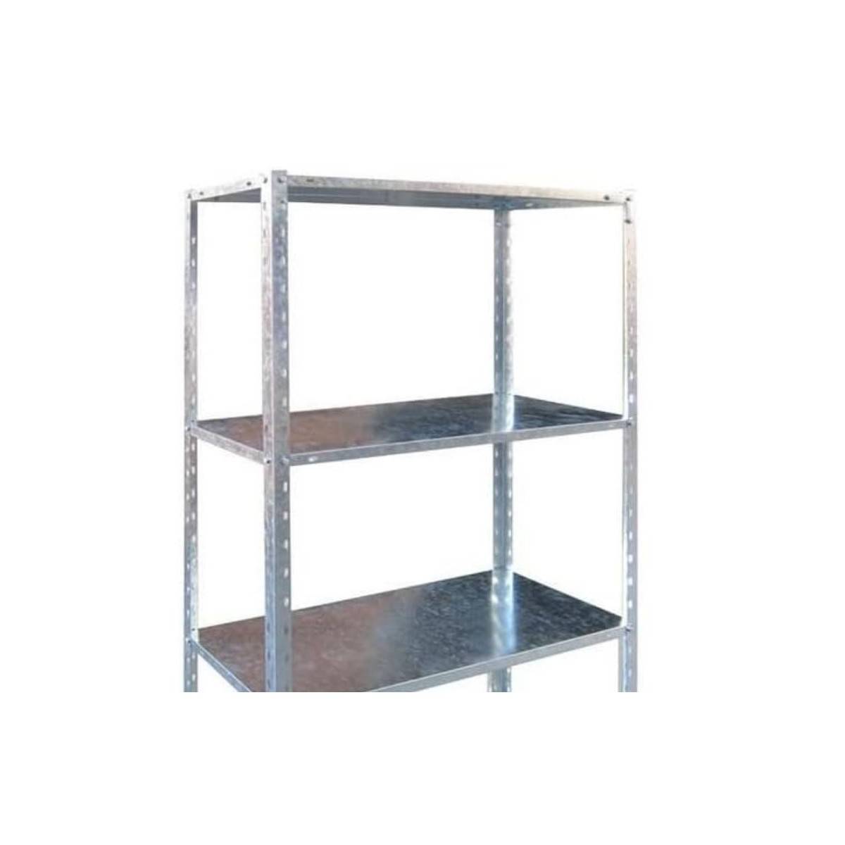 Etagère 4 tablettes L75xP30xH150 cm Acier zingué Résistance 40kg BRIXO - Imagen 3