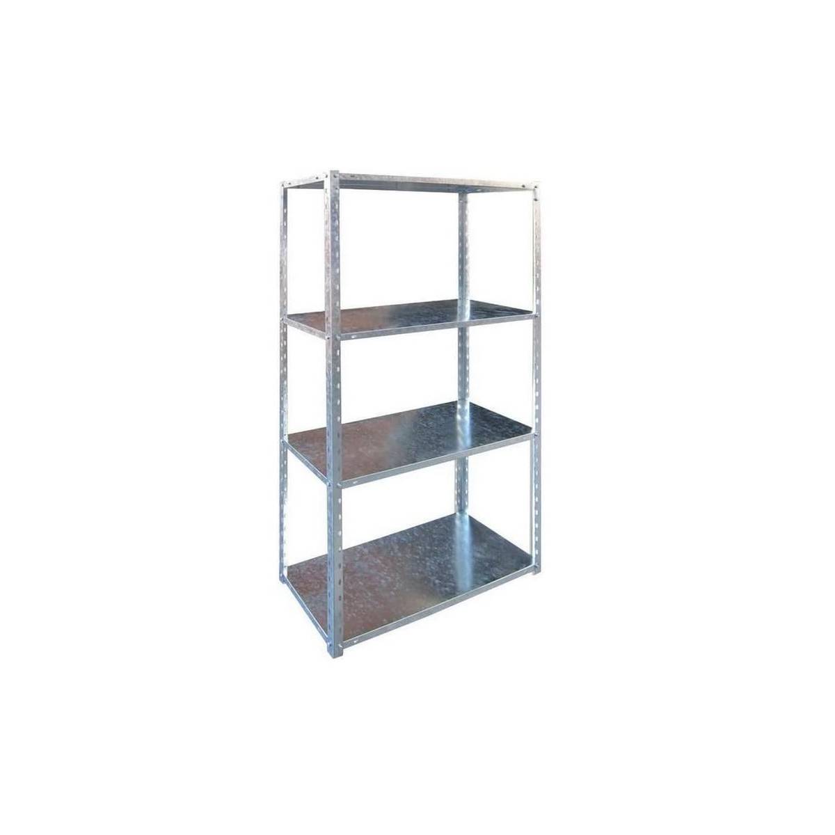 Etagère 4 tablettes L75xP30xH150 cm Acier zingué Résistance 40kg BRIXO - Imagen 1