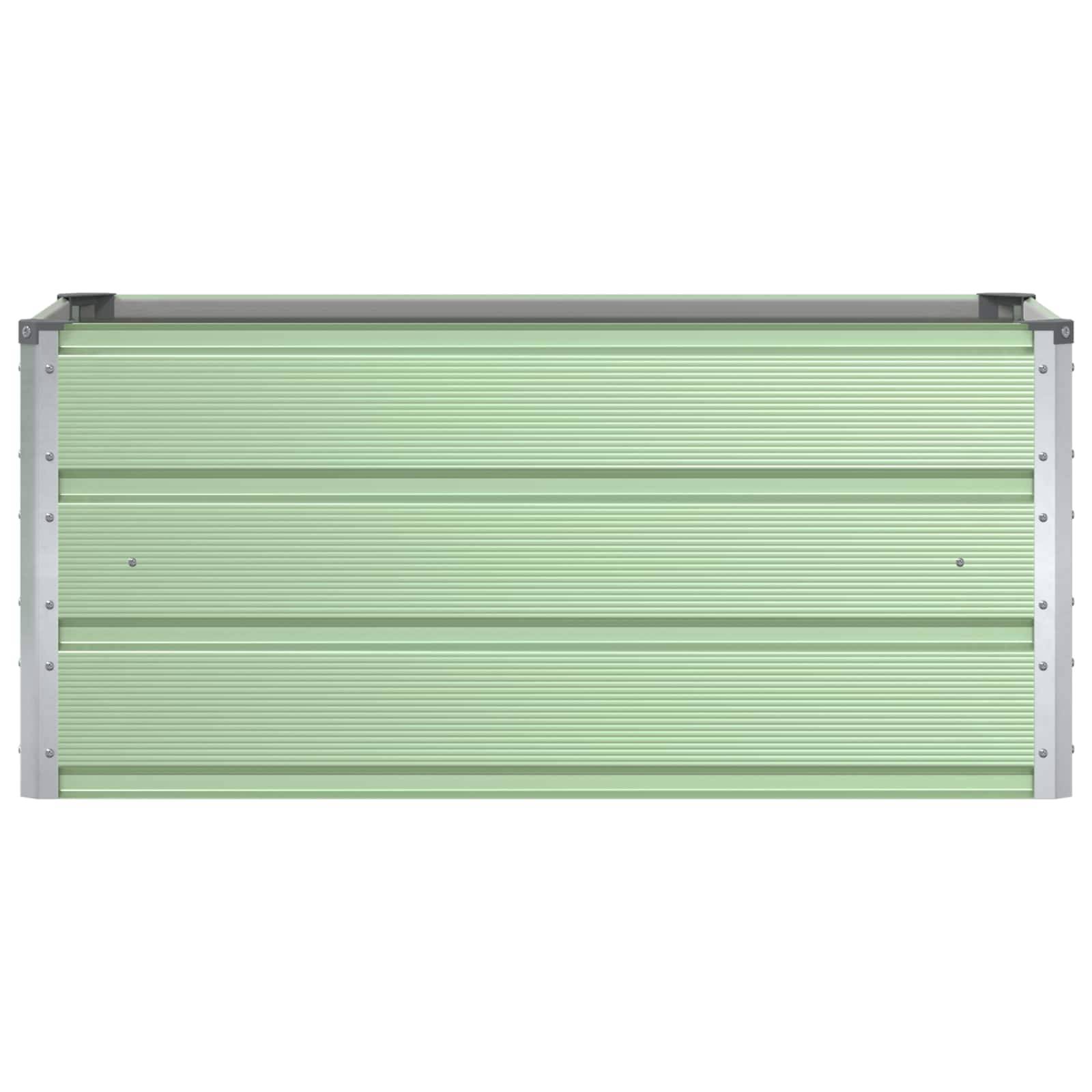 Helloshop26 - Jardinière moderne 100 x 50 x 45 cm style industriel pour jardin terrasse en acier galvanisé vert pastel - Image 2