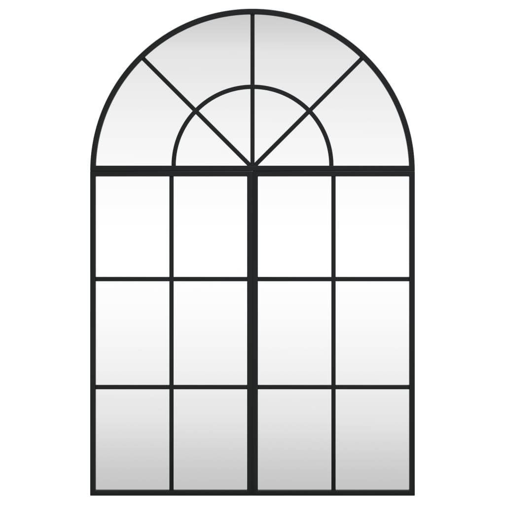 Maison Chic - Miroir mural - Miroir décoratif noir 60x90 cm arche fer - Image 3