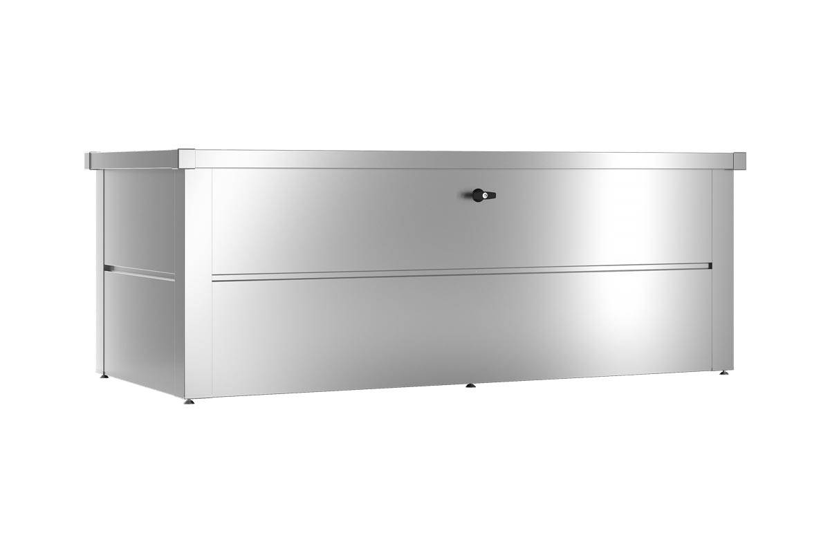 Guardi - Coffre de jardin - taille L - Argent métallisé - 185x85x69 - acier Guardi - Image 1
