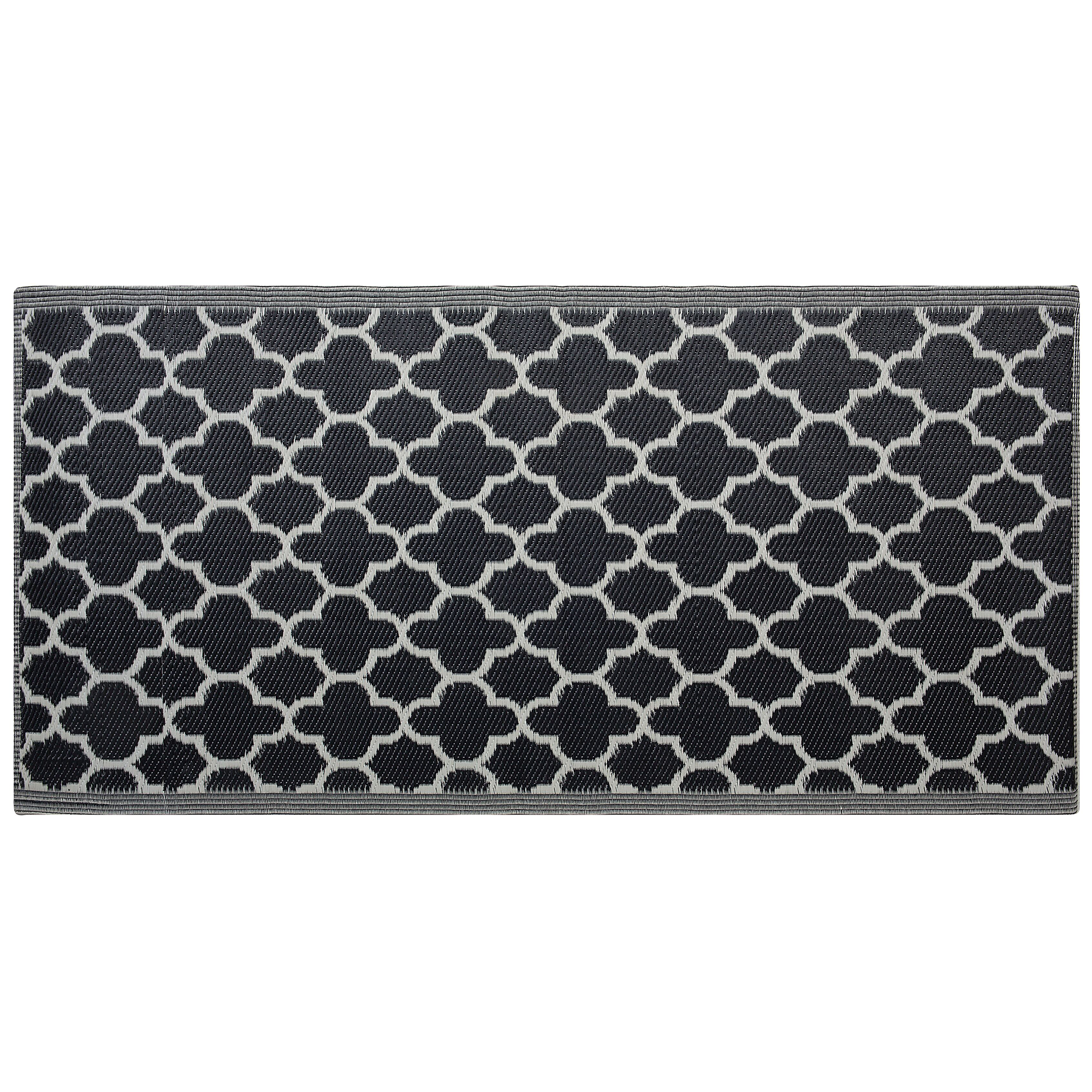 Beliani - Tapis d'Extérieur et d'Intérieur en Polypropylène avec Motif Oriental Blanc pour Terrasse ou Salon au Style Moderne 90 x 180 cm Beliani - Imagen 1