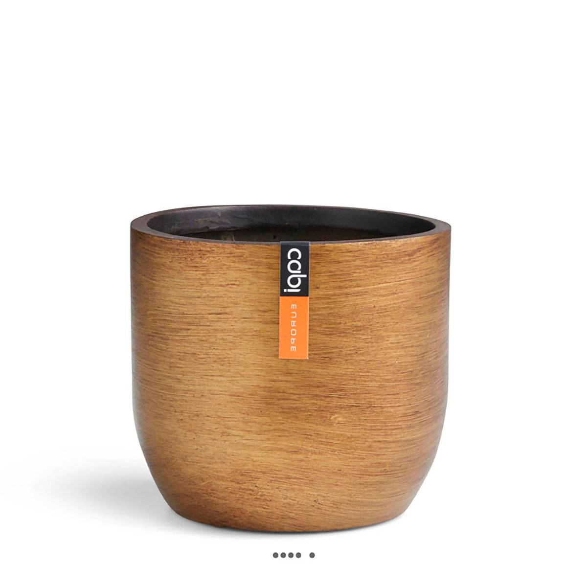 Artificielles - Joli pot rétro forme eggpot doré en matières synthétiques H 41 x D 42 cm Doré - dimhaut: H 41 cm - couleur: Doré - Imagen 1