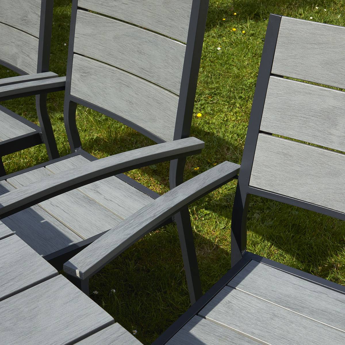 Salon de jardin en aluminium et polywood - 6 fauteuils - Cémonjardin - Imagen 4
