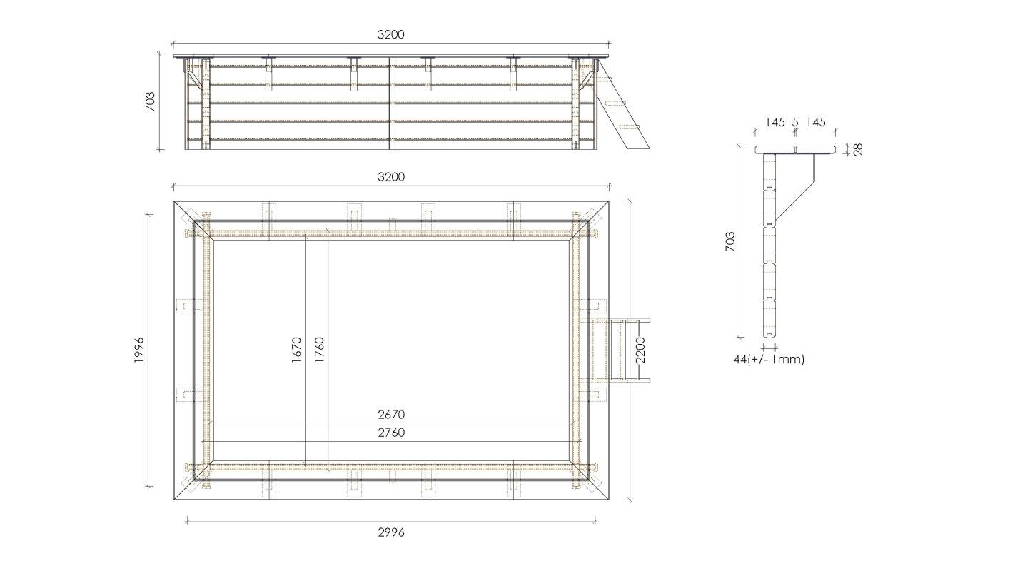 Altanka - Piscine en bois 3,20x2,20 - H.0,70 m - BAS756OSP - Imagen 4