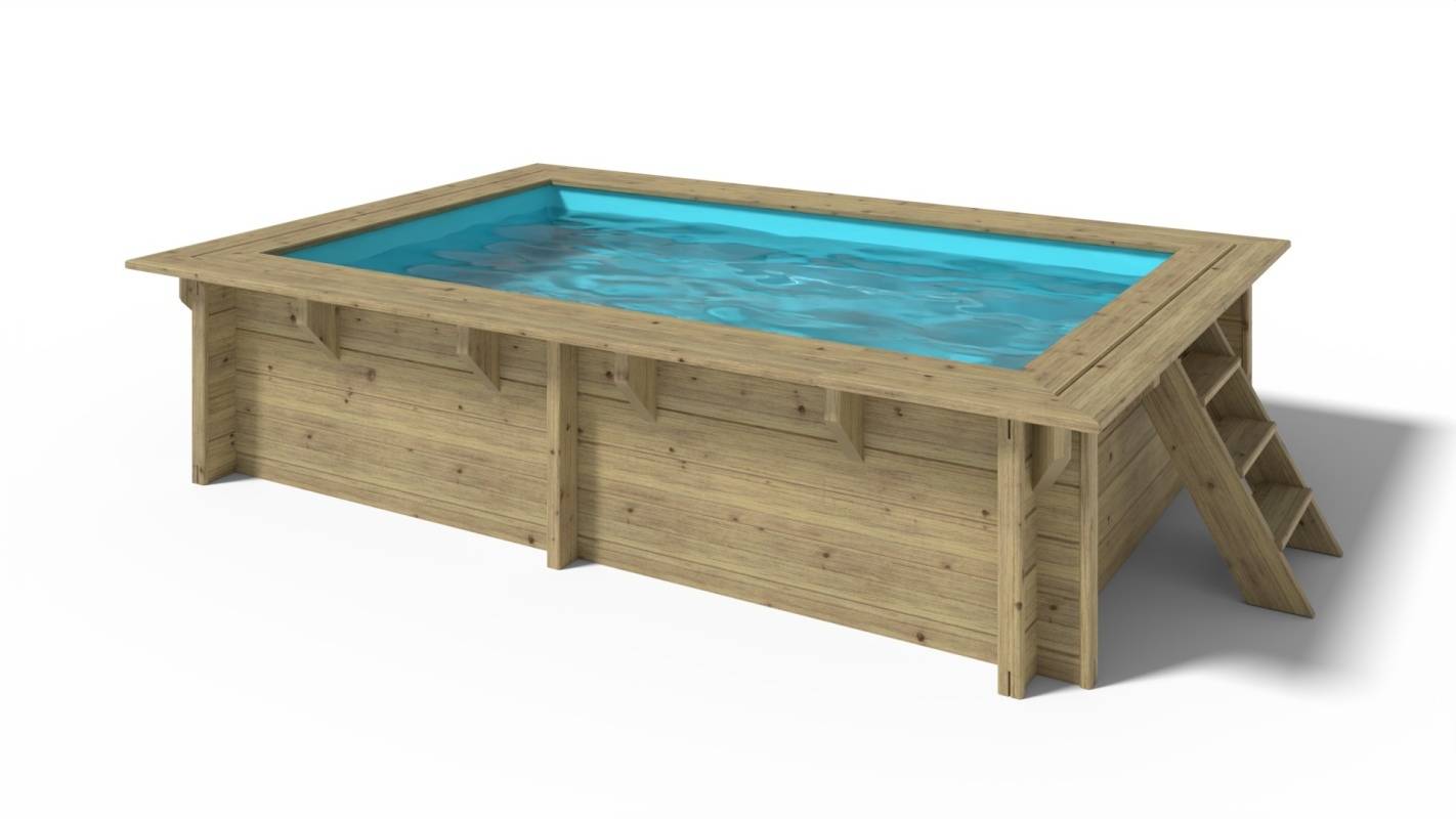 Altanka - Piscine en bois 3,20x2,20 - H.0,70 m - BAS756OSP - Imagen 3