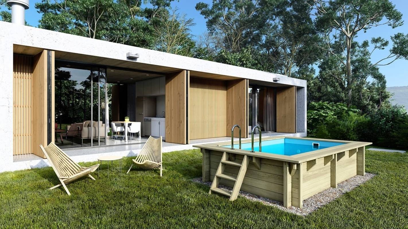 Altanka - Piscine en bois 3,20x2,20 - H.0,70 m - BAS756OSP - Imagen 1