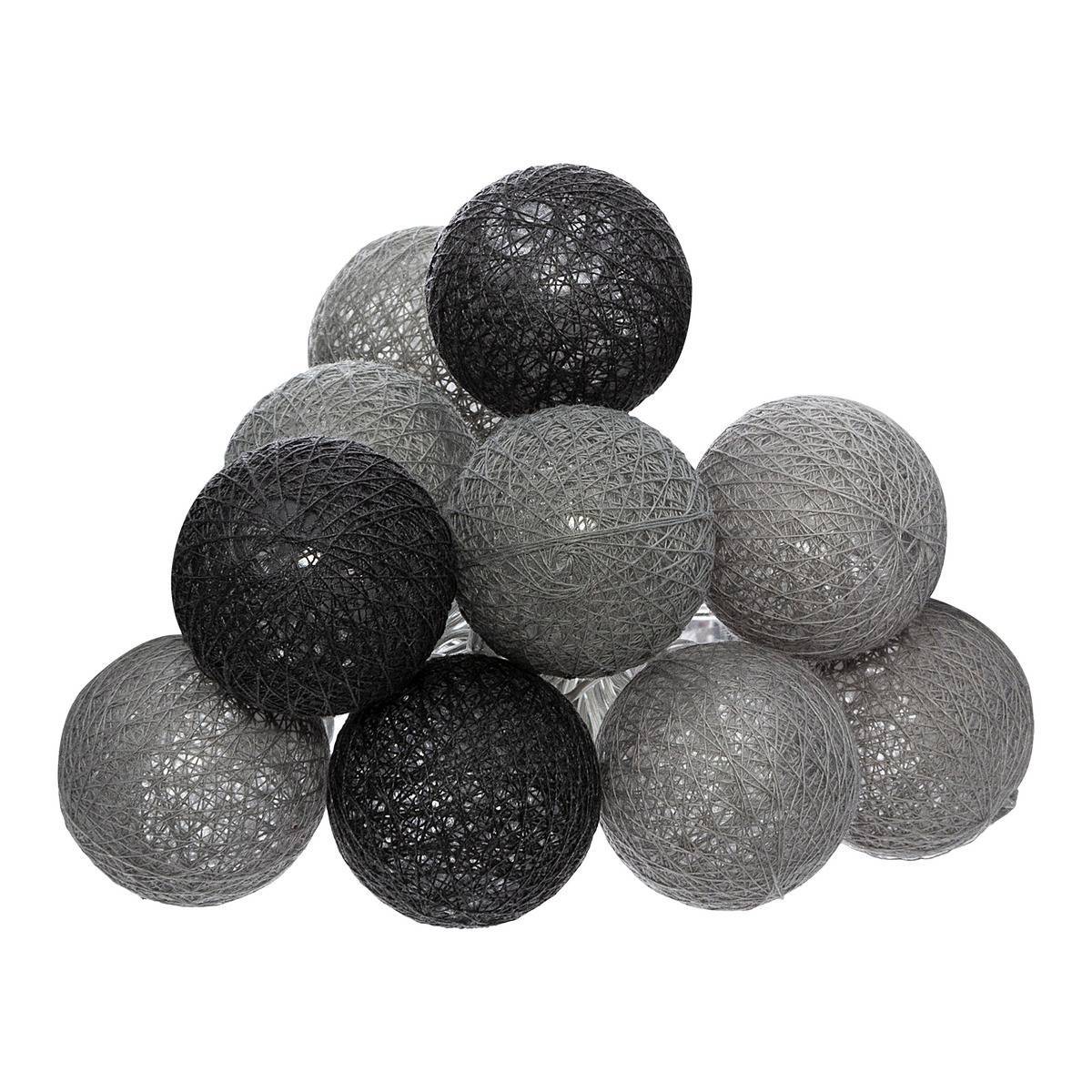 Atmosphera - Guirlande LED à piles 10 boules "Smoky" D6cm - Atmosphera Créateur d'intérieur - Image 1