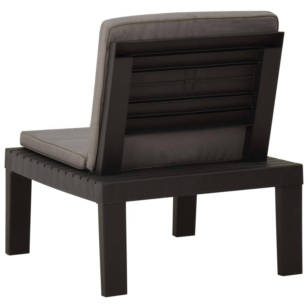 Chaise de salon de jardin plastique gris 65 x 65 x 70 cm - PANGIVO - Image 4