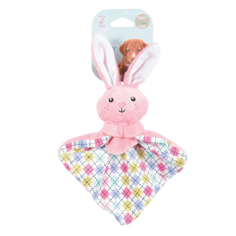 Animallparadise - animallparadise - Peluche Tiny lapin rose doudou 26 cm jouet pour chiots - Imagen 2