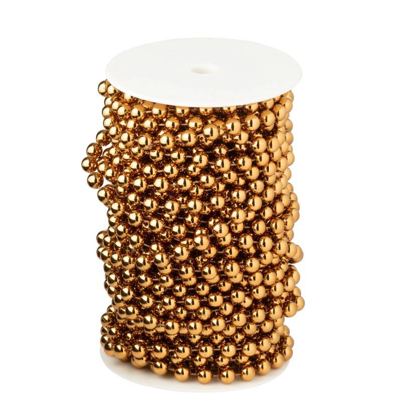 Guirlande perles en rouleau en plastique marron 20 m - J-Line - Image 1