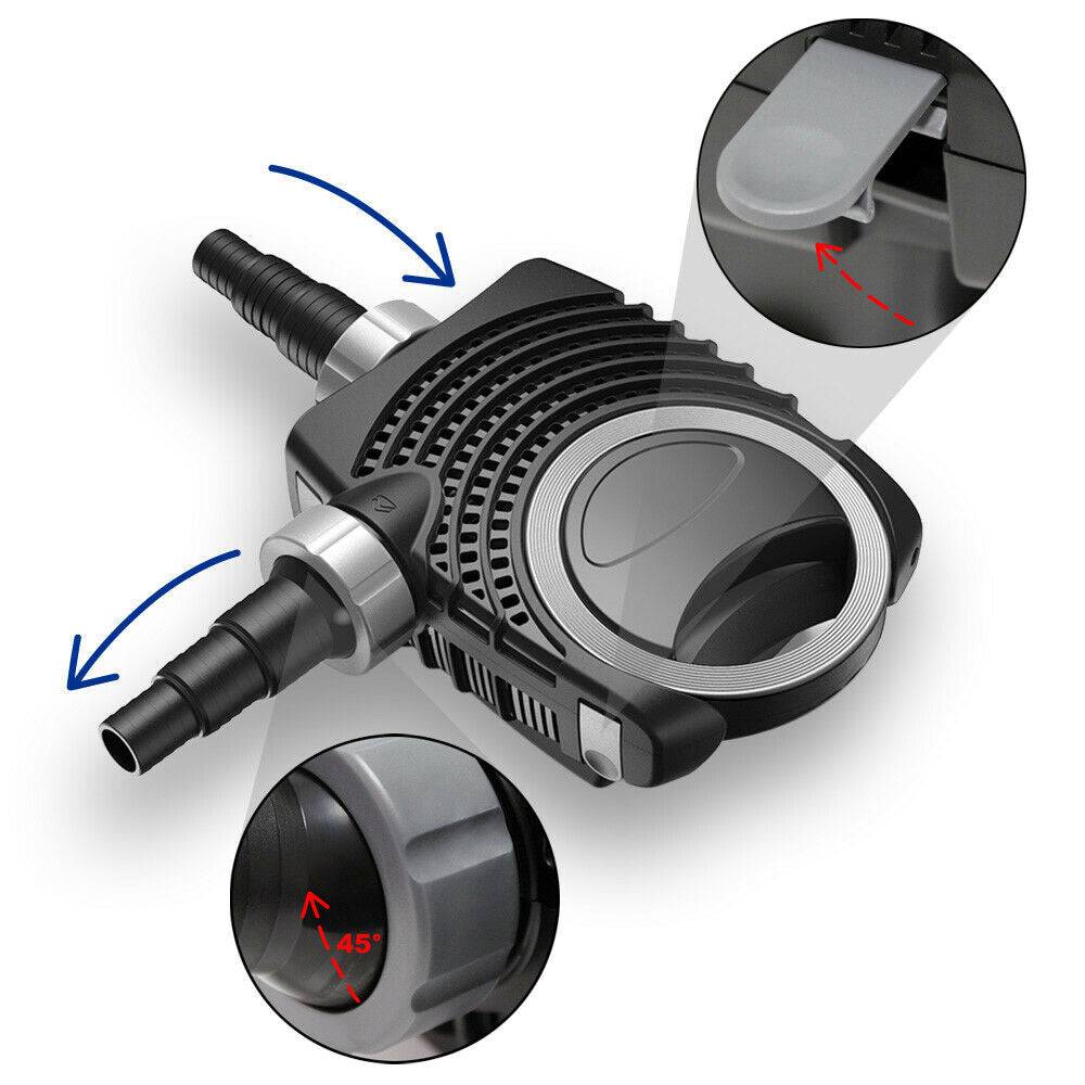 Helloshop26 - Pompe à eau de bassin filtre filtration cours d'eau eco 7000 litres par heure 50 watts koi - Imagen 3