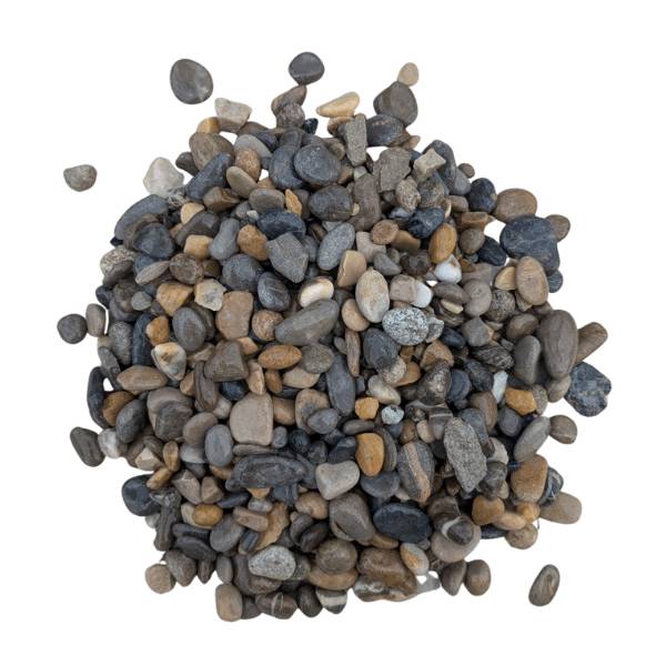 Gravier roulé rivière gris 6/16 mm – Lot 2 sacs +/- 25 kg - Image 1