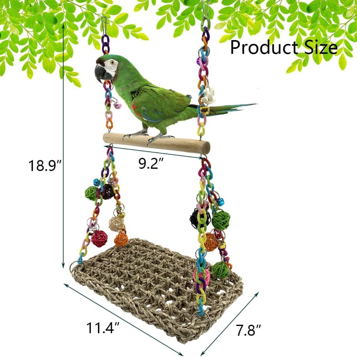 Balançoire en jonc de mer pour petits oiseaux DtopbuyAge - Image 2