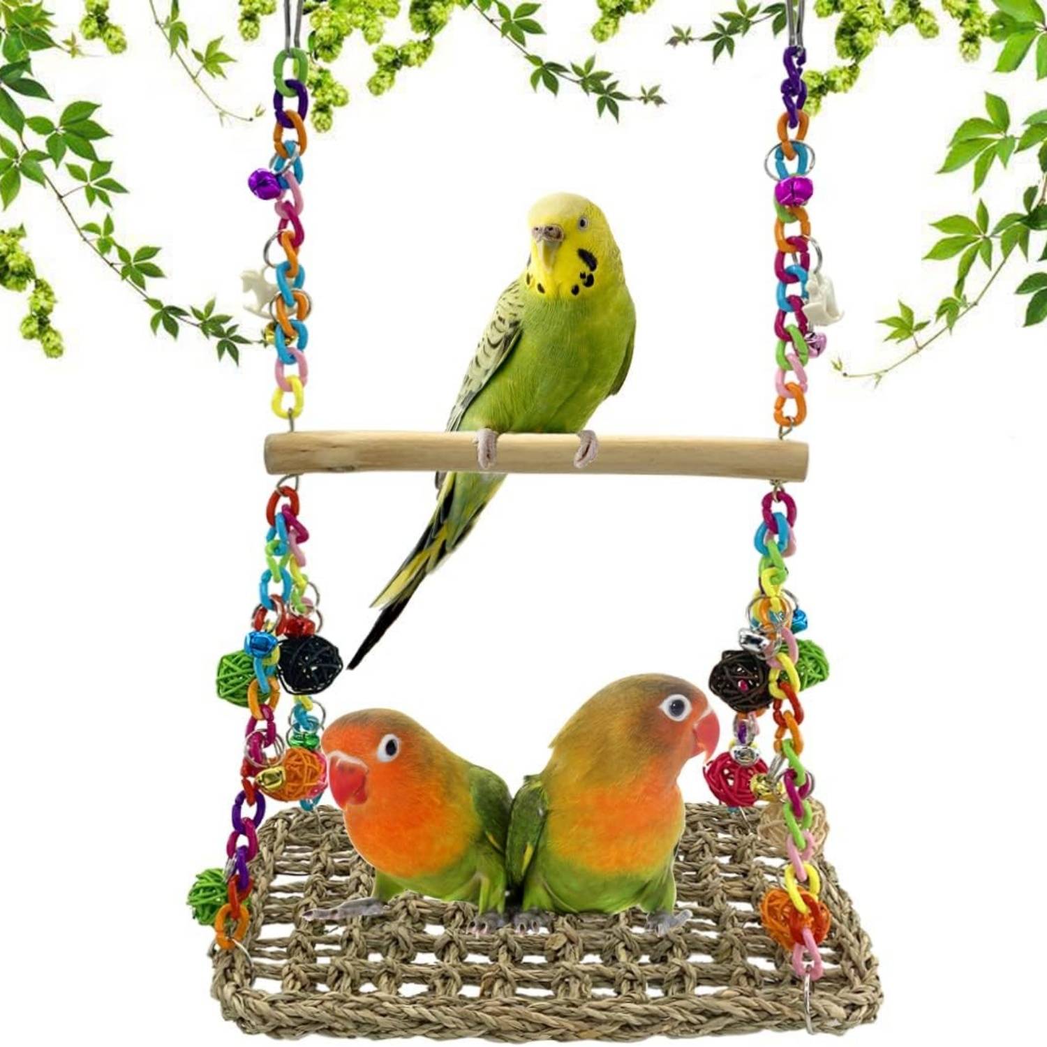 Balançoire en jonc de mer pour petits oiseaux DtopbuyAge - Image 1