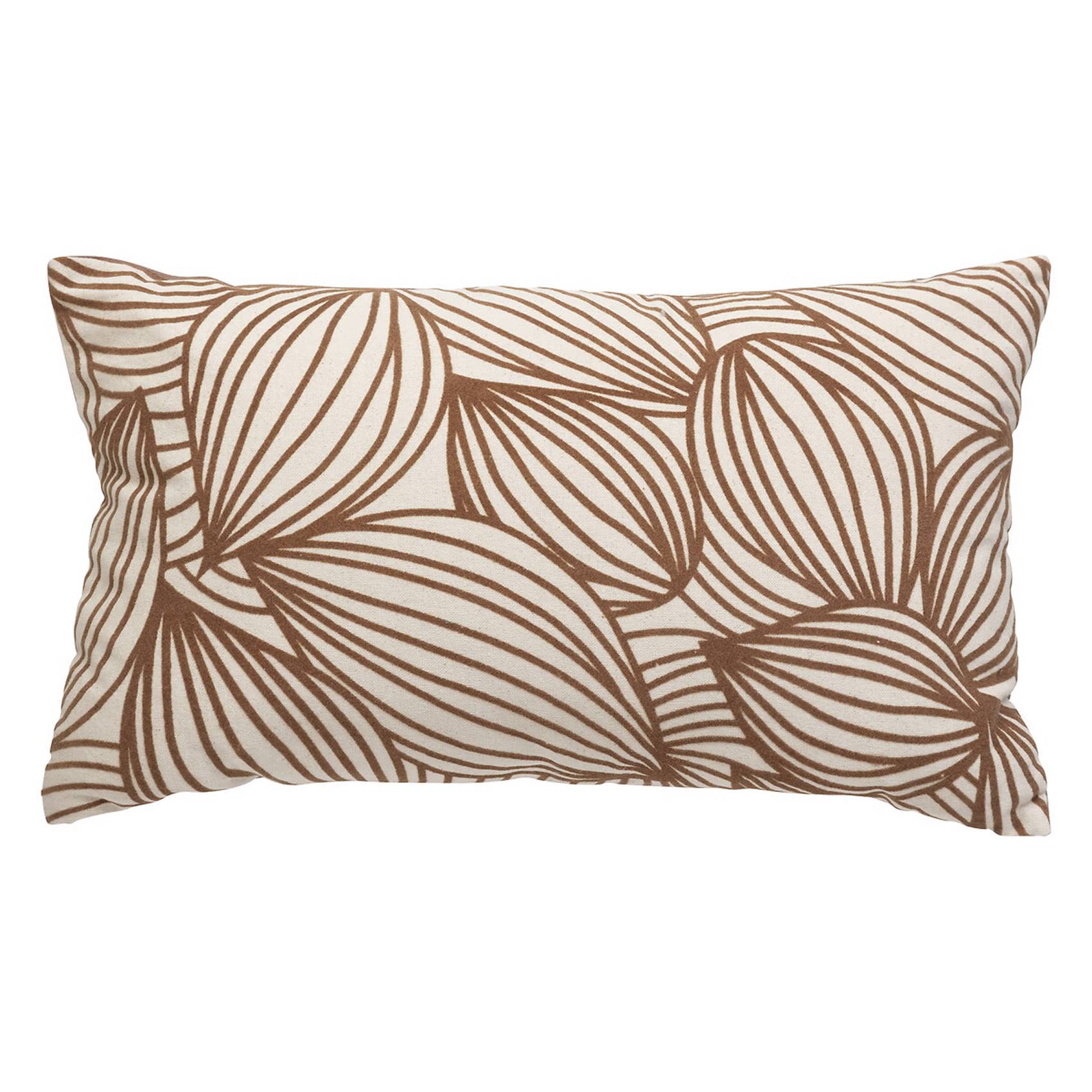 Atmosphera - Coussin floqué en velours motif feuille - ATMOSPHERA - Imagen 1