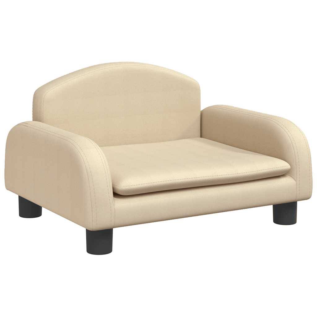 ComfortXL - Canapé pour petit chien en tissu doux structure bois massif salon Crème 50cm – ComfortXL Pet Living - Image 2