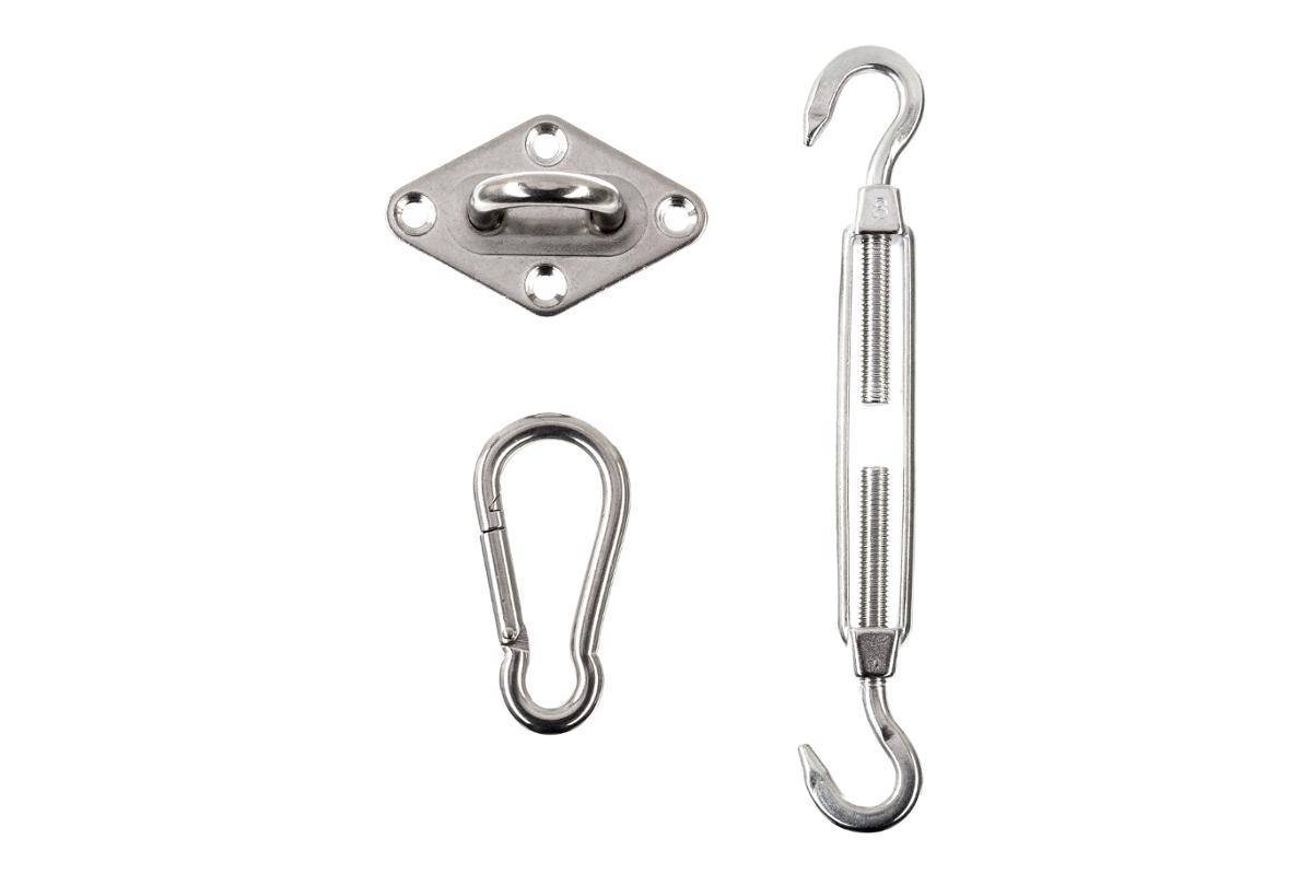 Hesperide - Kit de fixation pour voile d'ombrage 20cm 3 pièces en acier traité époxy - Hespéride - Image 3