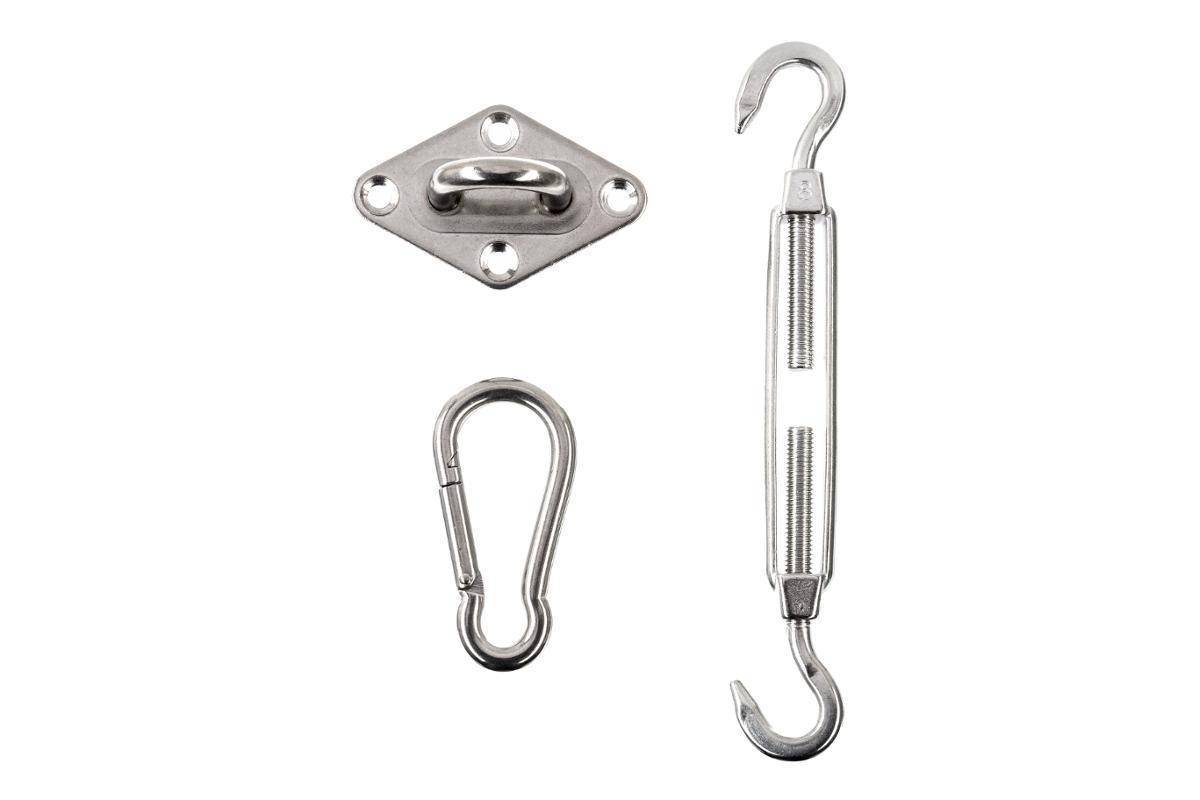 Hesperide - Kit de fixation pour voile d'ombrage 20cm 3 pièces en acier traité époxy - Hespéride - Image 2