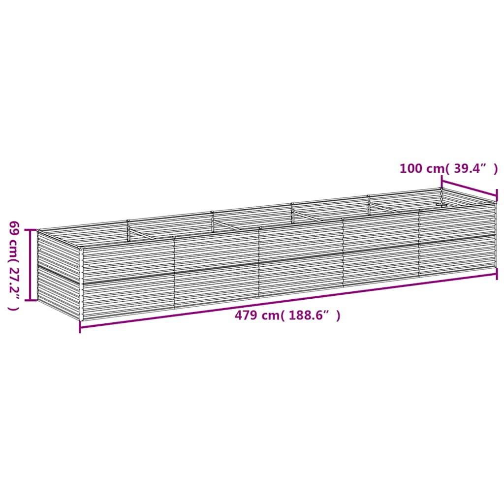 ComfortXL - Carré potager XXL acier Corten 479x100cm pour grand jardin potager – ComfortXL Outdoor Living - Image 7