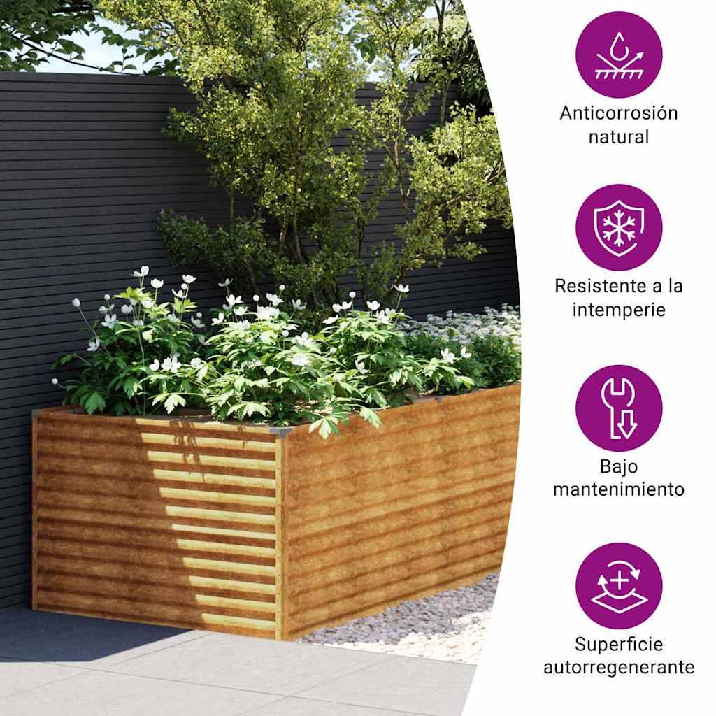 ComfortXL - Carré potager XXL acier Corten 479x100cm pour grand jardin potager – ComfortXL Outdoor Living - Image 9