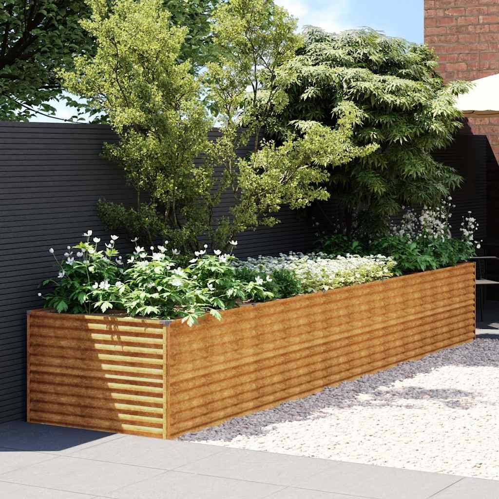 ComfortXL - Carré potager XXL acier Corten 479x100cm pour grand jardin potager – ComfortXL Outdoor Living - Image 1
