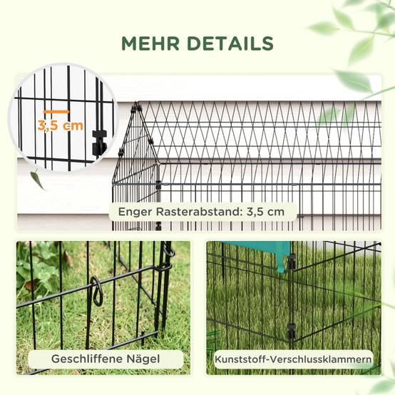 ComfortXL - Enclos poulailler lapin acier 1.87m² pour extérieur jardin avec toit 220x85x103cm vert - ComfortXL Outdoor Living - Image 7