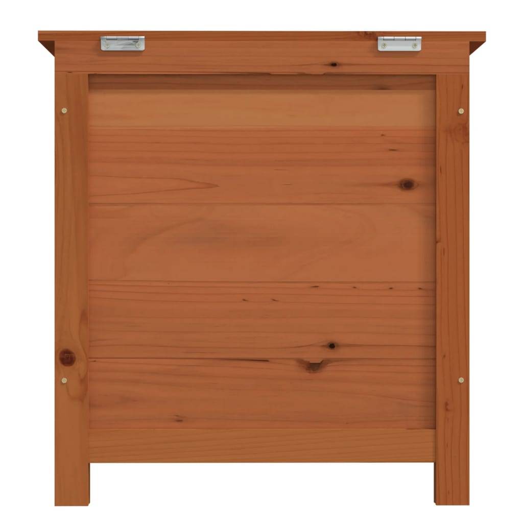 Helloshop26 - Boîte à coussins d'extérieur marron 50 x 50 x 56 cm sapin massif - Imagen 3