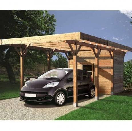 Carport 3064 x 7064 mm avec abri de rangement, Ancrage A visser - Imagen 1