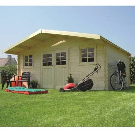 Abri de jardin MONTREUX en bois  23,46 m², Toiture Shingle vert, Plancher Non - Imagen 1